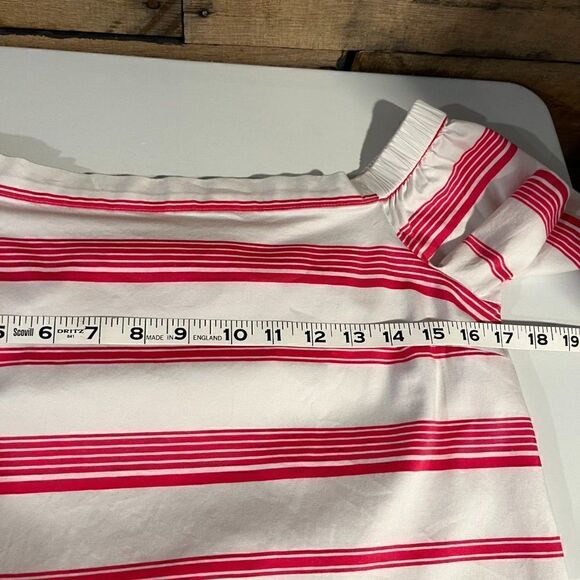 Maison Jules hot pink and white striped sheath off-shoulder dress - M - Picture 6 of 8